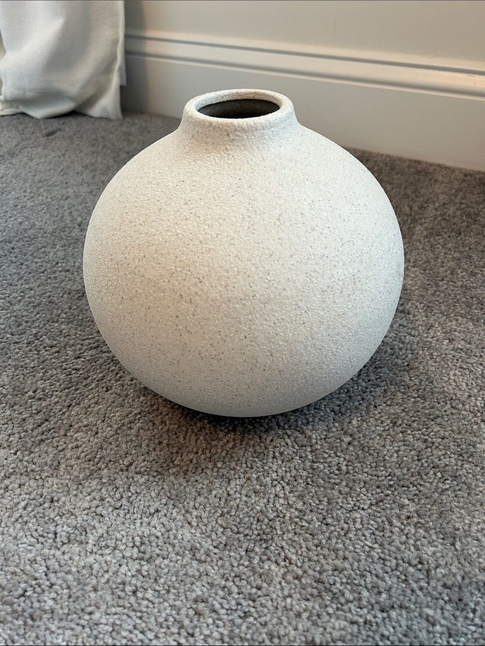 Sonoma Goods for Life Round Textured Ceramic Vase - White